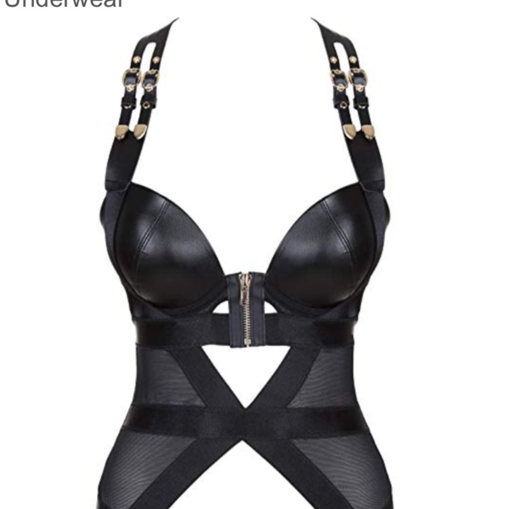 NWT Ann Summers Moto Teddy Thong Bodysuit - Picture 2 of 7